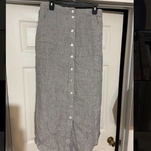 St. Tropez West linen maxi skirt